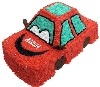 Round Car Cake, Packaging Type: Box, For Birthday Parties